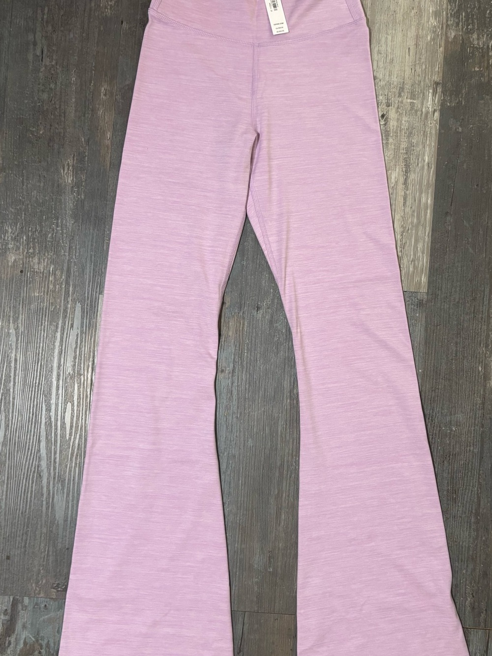 PINK XS WomensLavender Flare Leggings with Wide Waistband